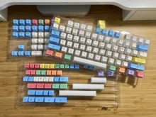 Chalk Crayon Keycap-Set PBT Mechanical-Keyboard Xd84 Xd64 Orange Sa-Profile Blue White