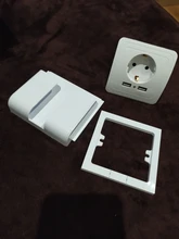 Bcsongben-enchufe electrónico de pared, toma corriente estándar de la UE con enchufe usb dual para el hogar, cargador con usb