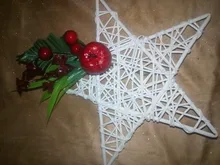 Star-Frame Wreaths Christmas-Decoration Door Hanging Artificial-Flowers Rattan Wedding-Wall