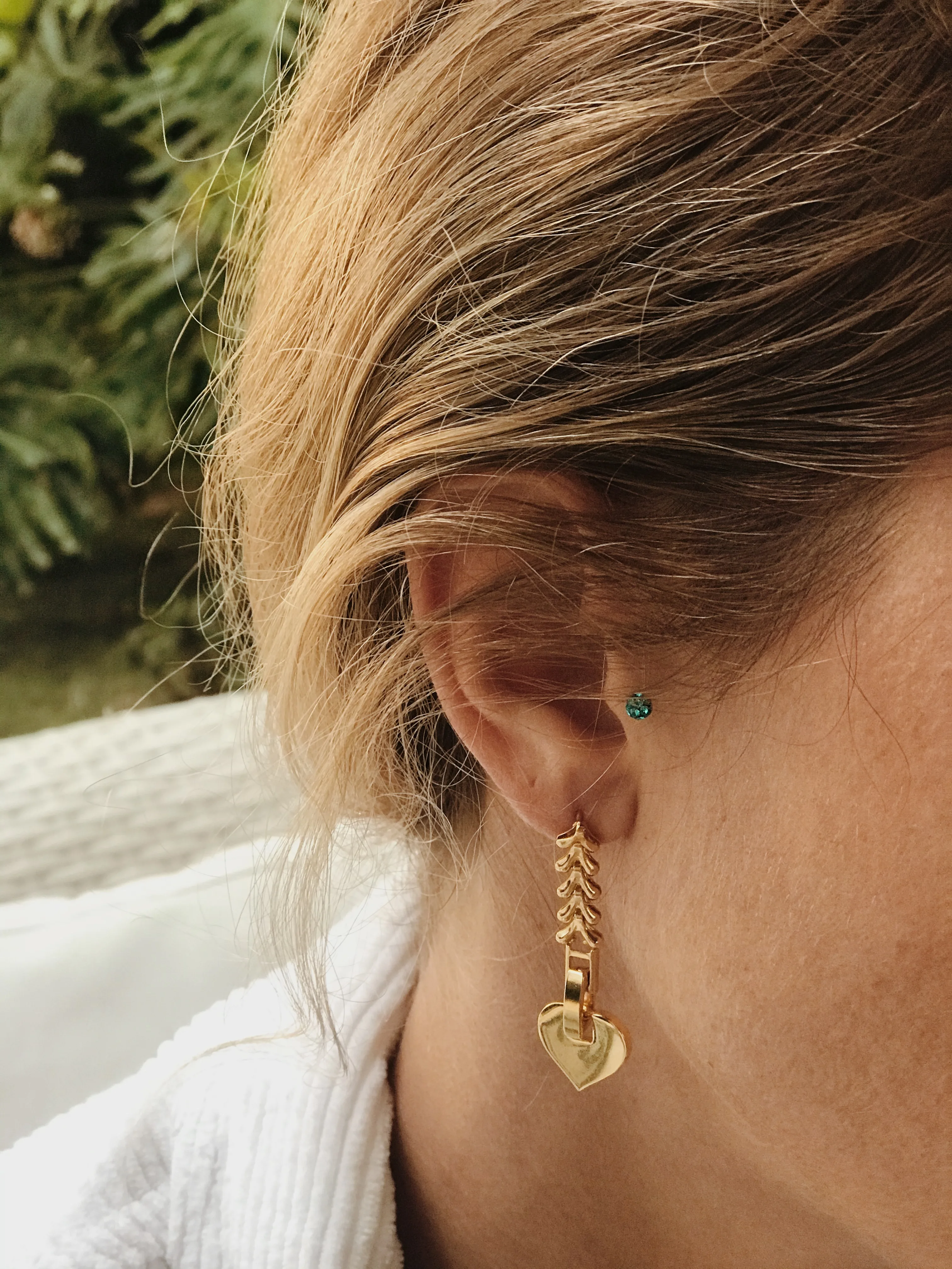 GULCE DERELI EARRINGS LITTLE HEART SYMBOL CHARM INFINITY CHAIN GIFT BOX GOLD/SILVER PLATED | Украшения и аксессуары