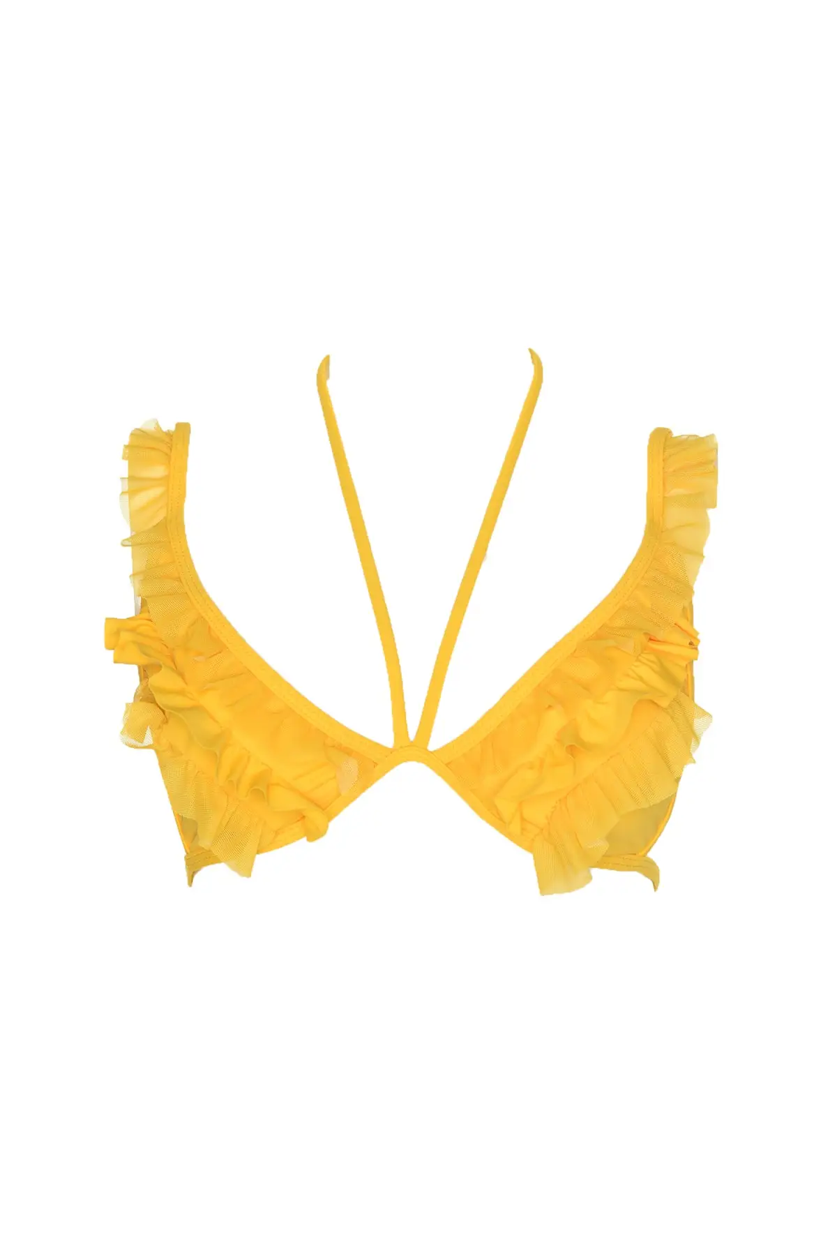 

Trendyol Frilly Bikini Top TBESS20BU0061