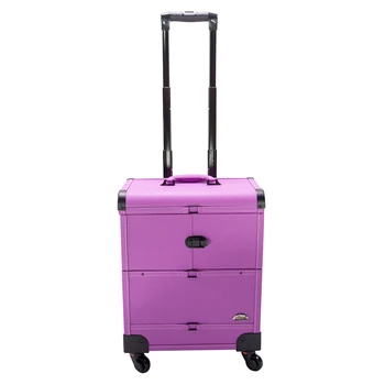 

Sunrise Case Professional 4 Wheels Rolling Makeup Cosmetic Train Case