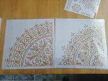 Nuevo 4 unids/lote 13cm 5,1 1/4 círculo borde DIY capas plantilla para pintura libro de recortes colorear relieve álbum decorativo plantilla