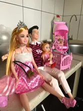 Cuna de combinación para madre e hijo de Barbies para mujeres embarazadas, silla colgante pequeña de 11,5 pulgadas, acceso de juguete de plástico, novedad de 2020