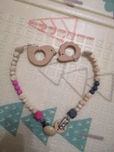 Mordedor de madera orgánico para bebé, mordedor en forma de Animal Natural, juguete de dentición, cuentas de silicona, regalo para bebé recién nacido, 2 uds.