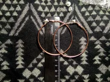 Pendientes grandes con Clip para mujer y niña, pendientes sin perforación de oro rosa hipoalergénicos