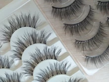 5 par/caja pestañas 3D fibra Artificial mucho pestañas duraderas las mujeres extensión y volumen de pestañas falsas