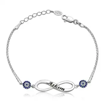 

KUTAYDAN 925 Sterling Silver Infinity Love Women Bracelet