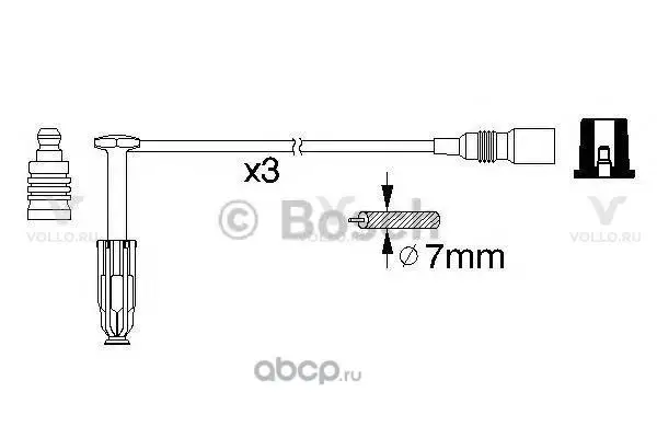 0986356329 BOSCH КОМПЛЕКТ ВВ. ПРОВОДОВ