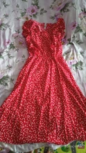 Print-Dress Butterfly-Sleeve Dot Ruffles Long Women Casual Summer Chiffon Medium