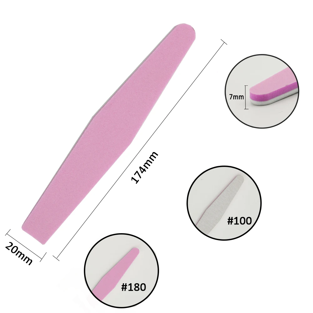 

5pcs/lot Double side Nail Files Nail Buffer #100/180 Nail Sponge Buffing Sanding Block Nail files Art polish Professional