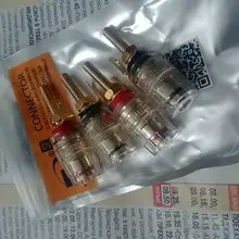 Connector Terminals Amplifier-Speaker Binding-Post Hifi-Cable 4PCS 4MM Gold-Plated Gold-Plated