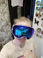 COPOZZ-Gafas de esquí para hombre y mujer, lentes de Snowboard para esquiar, protección UV400, antiniebla