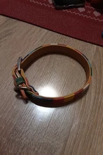 Collar para perro mascota de Diseño perro Collar para perros grandes Talla S M L Collar plano de cuero para perros grandes pequeños Collar para perro colorido arco iris