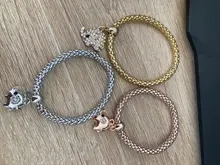 ZOSHI 3 unids/set búho de cristal pulseras de amuleto de corazón y brazaletes de aleación de oro elefante ancla colgantes pulseras de diamantes de imitación para las mujeres