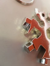 Llave de copos de nieve multifuncional, herramienta portátil para exteriores, forma octogonal, 18 en 1, llave multifuncional con anillo
