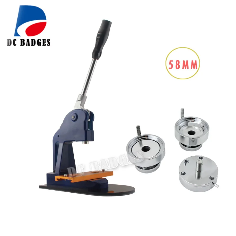New 58mm Badge Making Machine+ 58mm Metal Paper Cutter+ 500 Plastic Blank Badge Buttons