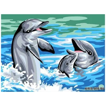 

Mrc1531-402 canvas with a pattern Margot 'дельфины' 40*50 cm