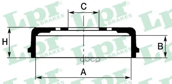 Барабан Тормозной Opel Corsa D 06- D=203,2мм Lpr 7d0656 Lpr арт. 7D0656