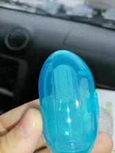 Cepillos de dientes para bebé, cepillo de dientes de silicona suave, cepillo de masaje, Limpieza de dientes con caja para bebé, mascota, cepillo de dientes infantil, herramienta de goma