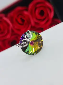 

925 silver ring with ruby stone and cubic zirconia