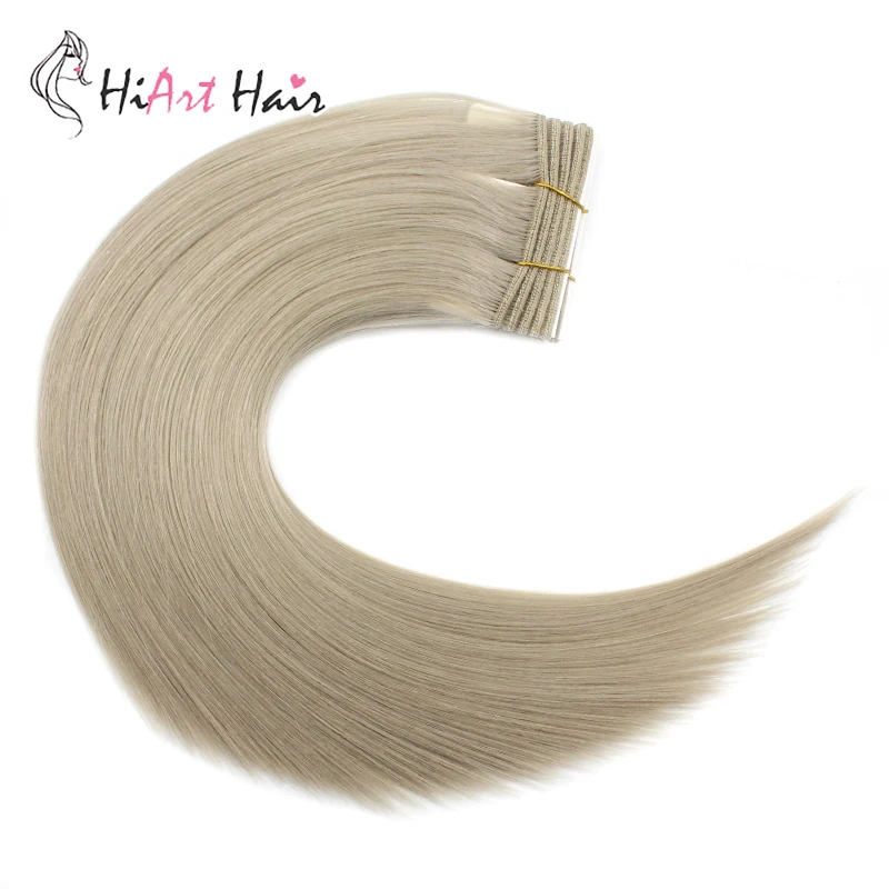 HiArt 100 г пряди для наращивания, волосы remy, супер двойные человеческие волосы для наращивания, прямые пряди для наращивания, 1" 20" 22"