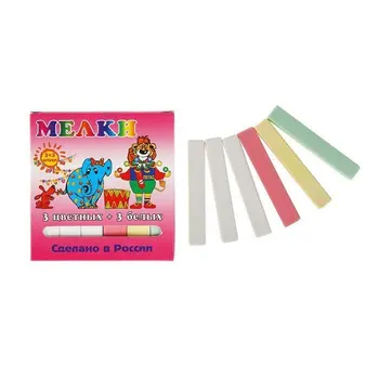 

Crayons colored 6 pieces (3 white + 3 color) Pegasus