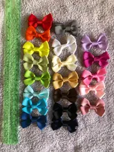 20 piezas, tienda de lazos del pelo, pinza de cocodrilo, cinta de grogrén para niña y bebé