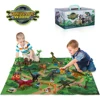 TEMI Dinosaur Toy Jurassic Dino Animals Jungle Set Minifigure Dinosaur Excavation Children's Educational Toys for Boys Kids Gift 1