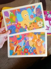 Rompecabezas de madera de 24 rebanadas para niños y adultos, juguetes educativos de madera para aprendizaje, juegos educativos de ensamblaje ambiental