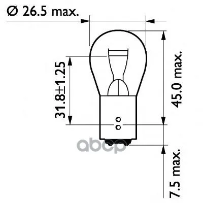 Лампа Накаливания P21/5w 24v 21/5w Bay15d Philips арт. 13499B2 | Автомобили и мотоциклы