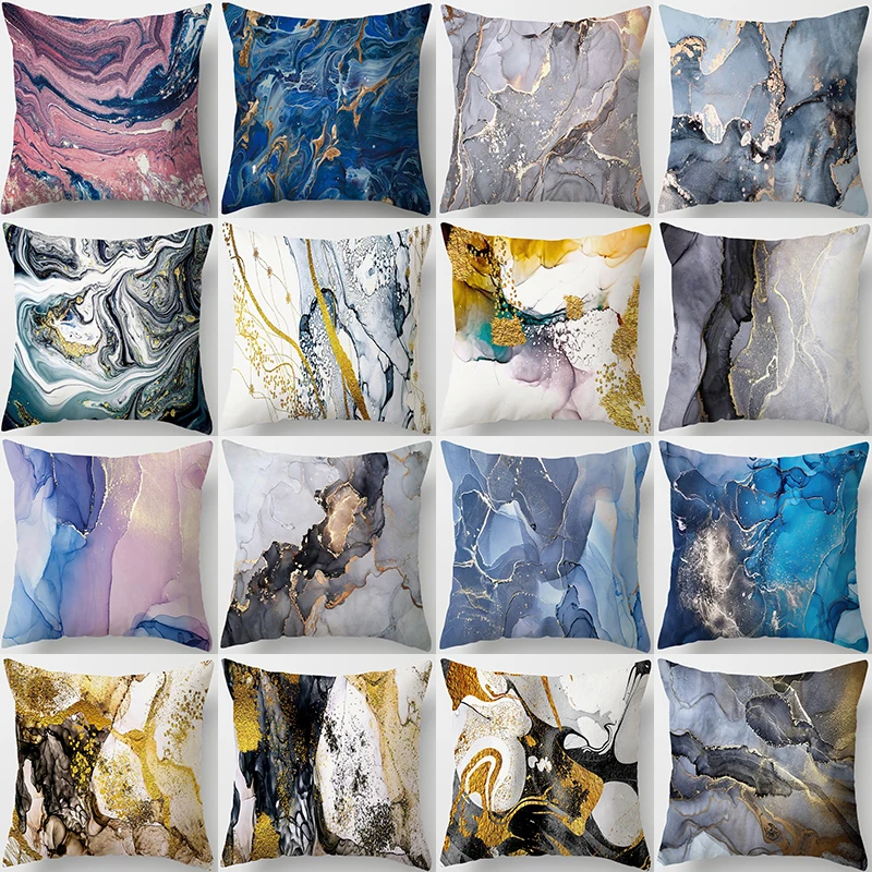 

Ocean Marble Abstract Series Pillow Gift Home Office Decoration Pillow Bedroom Sofa Car Cushion Cover Pillow Case
