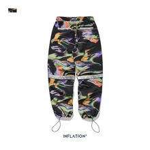 FW Мужские штаны свободного кроя для бега, уличная одежда, штаны для бега с эластичной талией, мужские Модные Штаны для бега