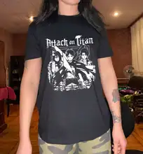 Camiseta de Attack on Titan AOT para hombre y mujer, ropa de Anime de Ackerman, Levy, Tops de Anime