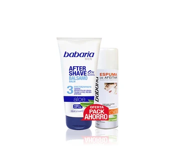 

BABARIA MEN conditioner AFTER SHAVE 150ML ALOE + ESPUMA DE AFEITAR PIEL SENSIBLE 100ML ALOE HOMBRE
