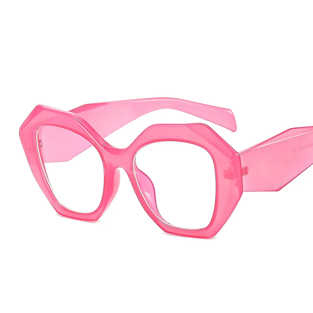 Anti-blue Light New Candy Color Polygon Square Eyeglasses For Women Vintage New Fashion Plastic Clear Computer Glasses Frame 9