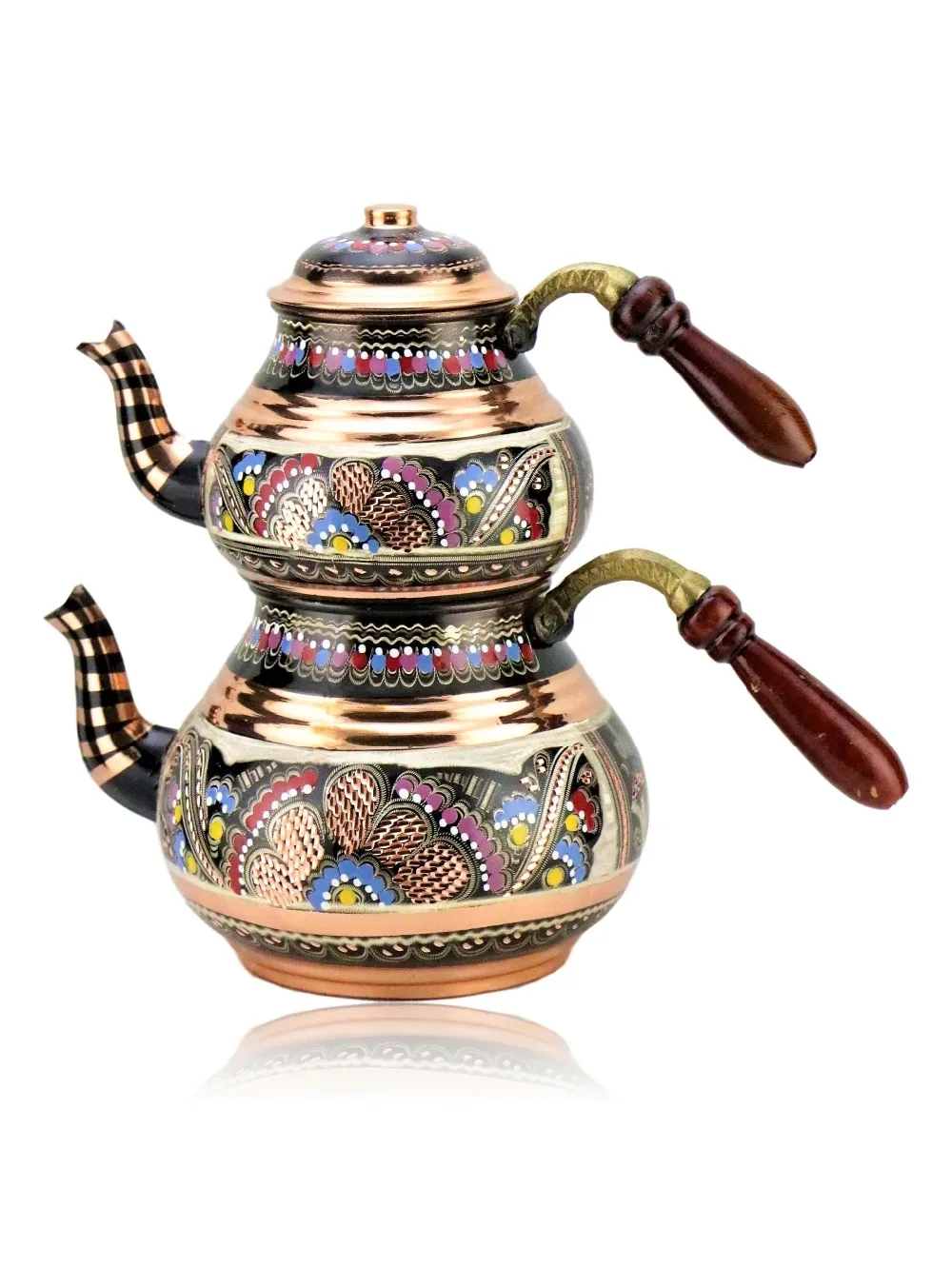 3- Turkish Tea Pot Arabic Teapots Copper Tea Pot Handmade Tea Set Traditional Turkish Tea Coffee Pot Kettle Boiler Made in Turkey