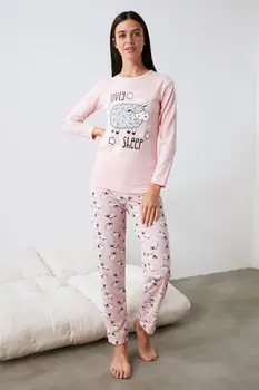

Trendyol Printed Knitted Pajamas Set THMAW21PT0598
