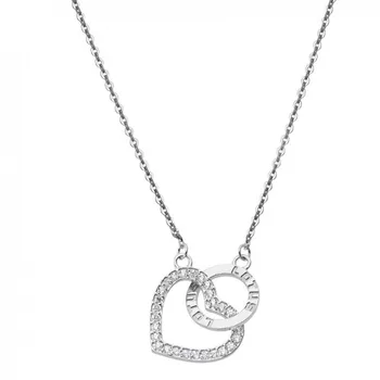 

Lotus necklace Silver sterling Silver LP1864-1/1 hoop pendant and heart