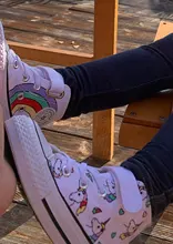 Casual Shoes Flats Tenis Childrens Sneakers Canvas Rainbow Girls Infanti Kids Cartoon