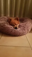 Cama de perro caliente de lana ronda perro perrera casa larga felpa invierno mascotas camas para perros medianos grandes perros gatos cojín del sofá suave esteras