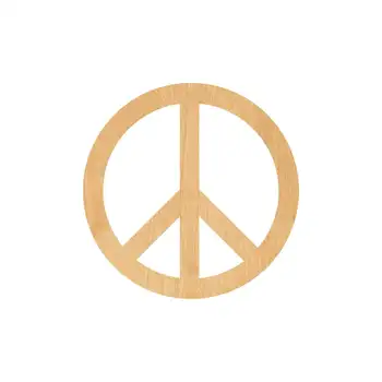 

Peace Sign Laser Cut Out Wood Shape Craft Supply - Unfinished