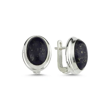 

Silver 925 Sterling Lapis Lazuli Stone Handwork Earrings