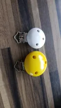 10 unids/lote 3 colores de madera chupete Clip bebé dentición cuentas Clip accesorios para DIY Cadena de chupete herramienta venta al por mayor