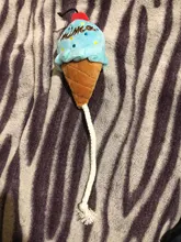 Donut Pet Toy Dog Chew Throw Toys Sightly Lovely Ice Cream Puppy Cat Squeaker Quack Sound