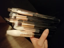 Jessup-Juego de brochas de maquillaje, base en polvo, sombra de ojos, oro rosa/Negro, 6 uds.-25 uds.