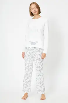 

Coton Women Raw White Pajamas set 0KLK79171MK