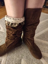 Botas de media pantorrilla con punta redonda para mujer, zapatos planos elegantes, botas de nieve, temporada otoño, TR854991