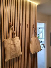 Hangers Hooks Wall-Clothes Bathroom Kitchen Hallway Indoor Walnut Row