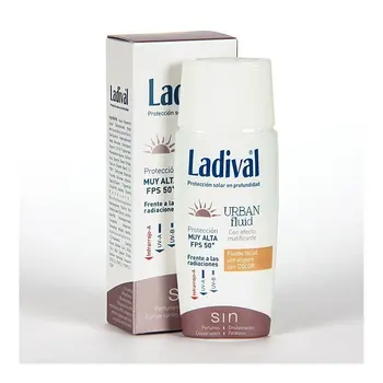 

Ladival urban fluid with color 50 +, daily use sunscreen with fluid texture and gives a touch of color to the skin
